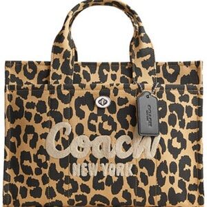NWOT Coach 42 Leopard Print Cargo Tote